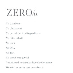 Free from sulfates parabens phthalates and artificial colors