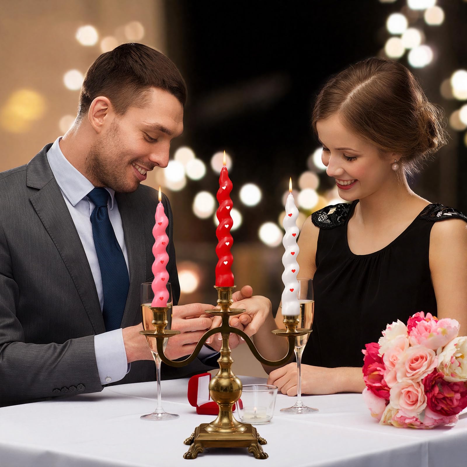 Valentine Day Candles suitable for dining table and fireplace