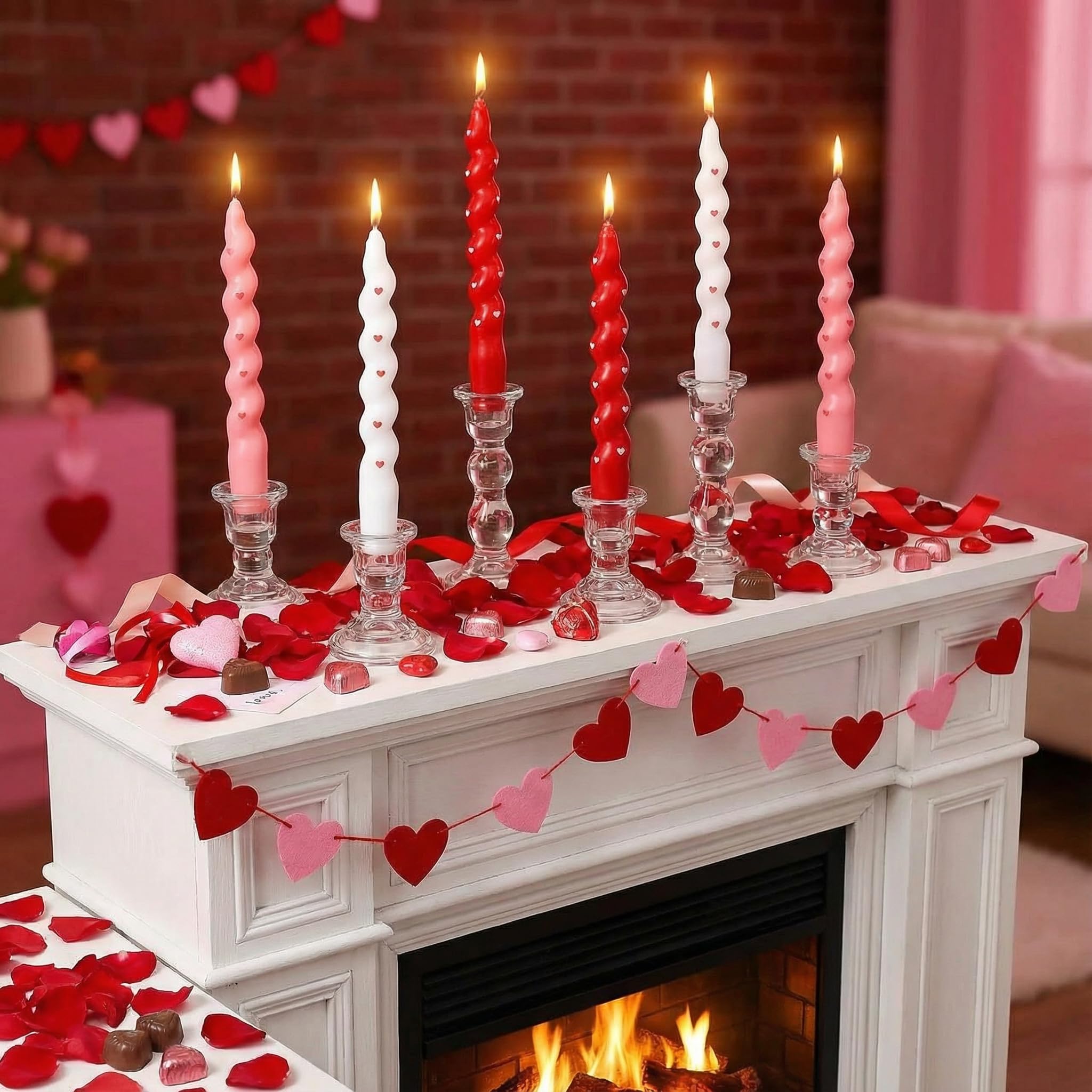 Unscented wax candles decorative for table centerpiece