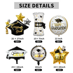 congrats grad foil balloons included in set