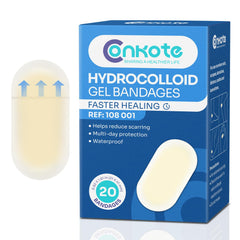 Conkote hydrocolloid gel bandages packaging with brand name