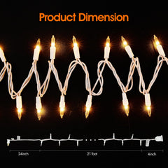 connectable Christmas lights up to 105 feet total length