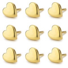 Conquest Maps Gold Heart Map Push Pins set 9