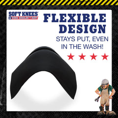 Strap-free knee pads designed for construction workwear