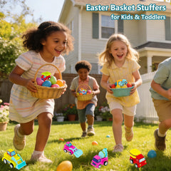 Easter eggs in pink orange yellow green blue purple colors