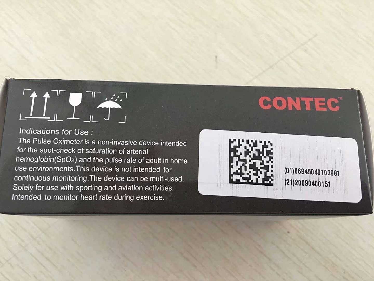 SPORTS and AVIATION use note for CMS50M oximeter