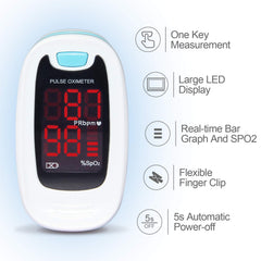 CMS50M fingertip oximeter with included lanyard
