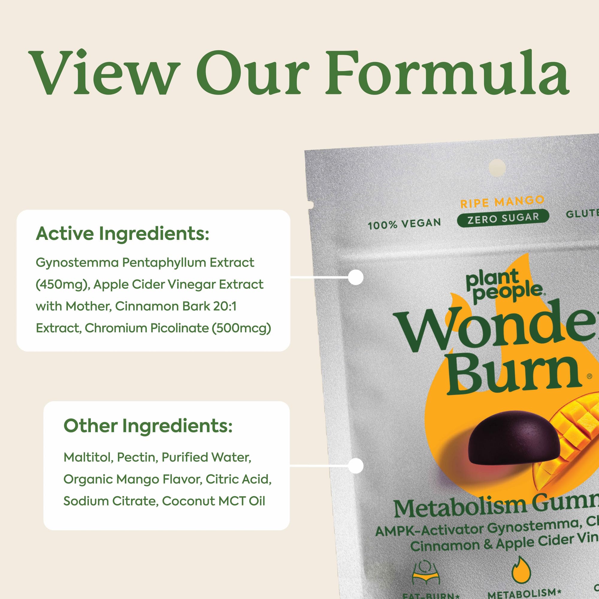 Convenient on-the-go mango flavored gummies