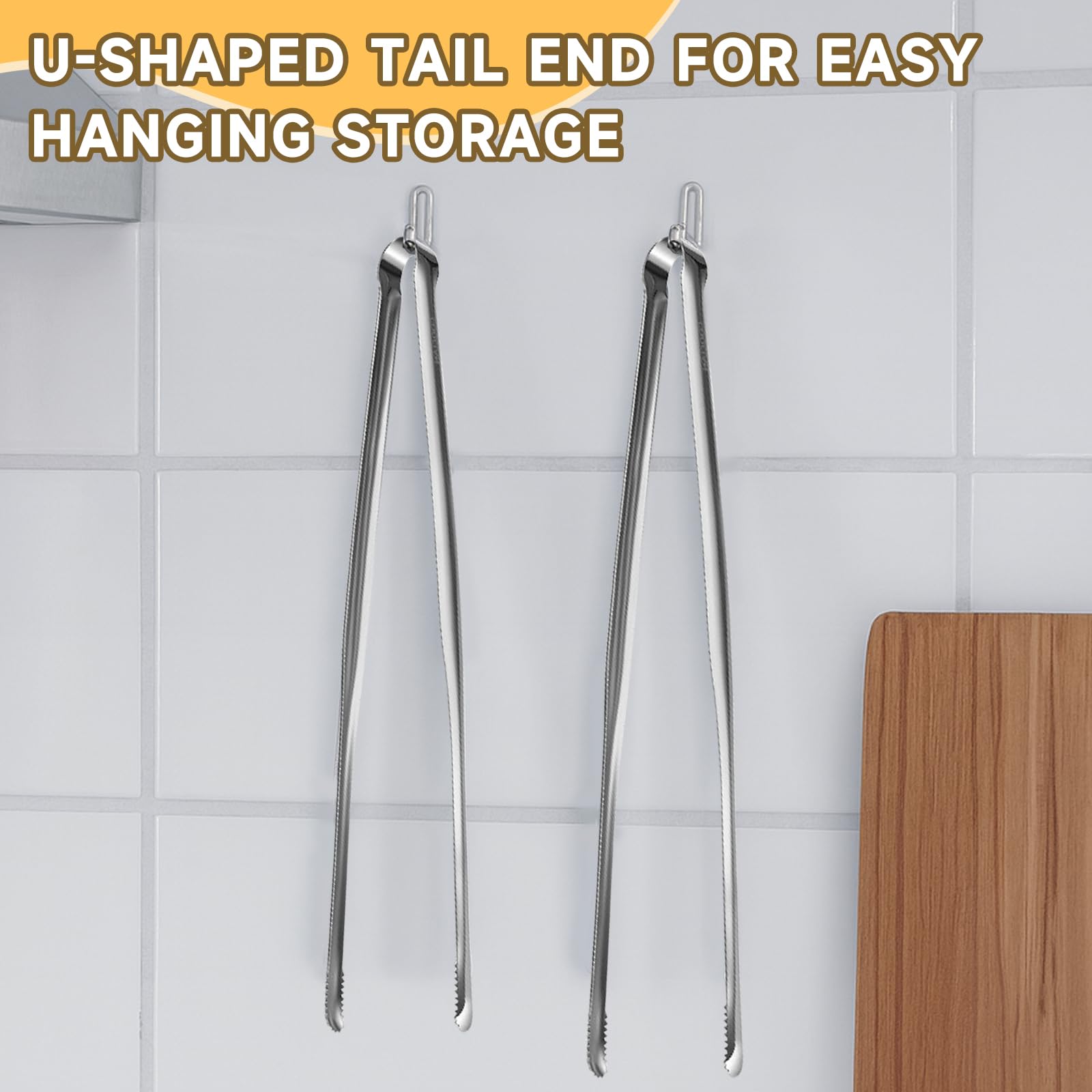 Dual-size tongs set 9 inch and 11 inch