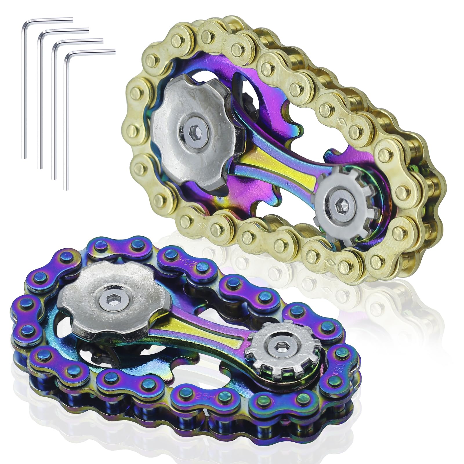 Cool Gadgets metal bike chain fidget spinners product image