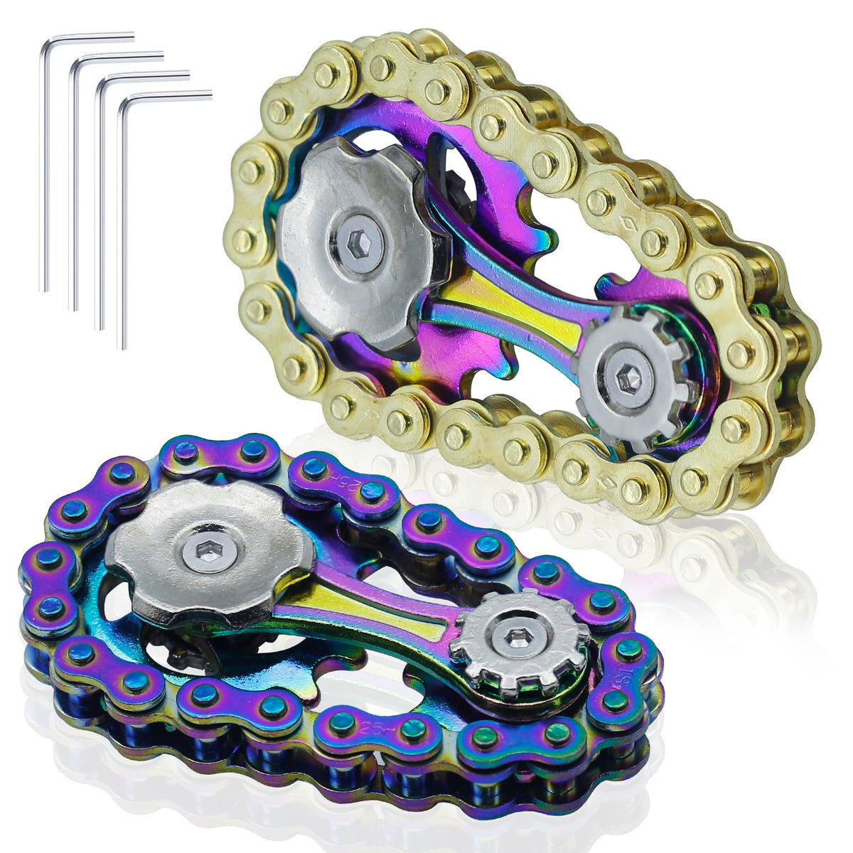 Cool Gadgets metal bike chain fidget spinners product image