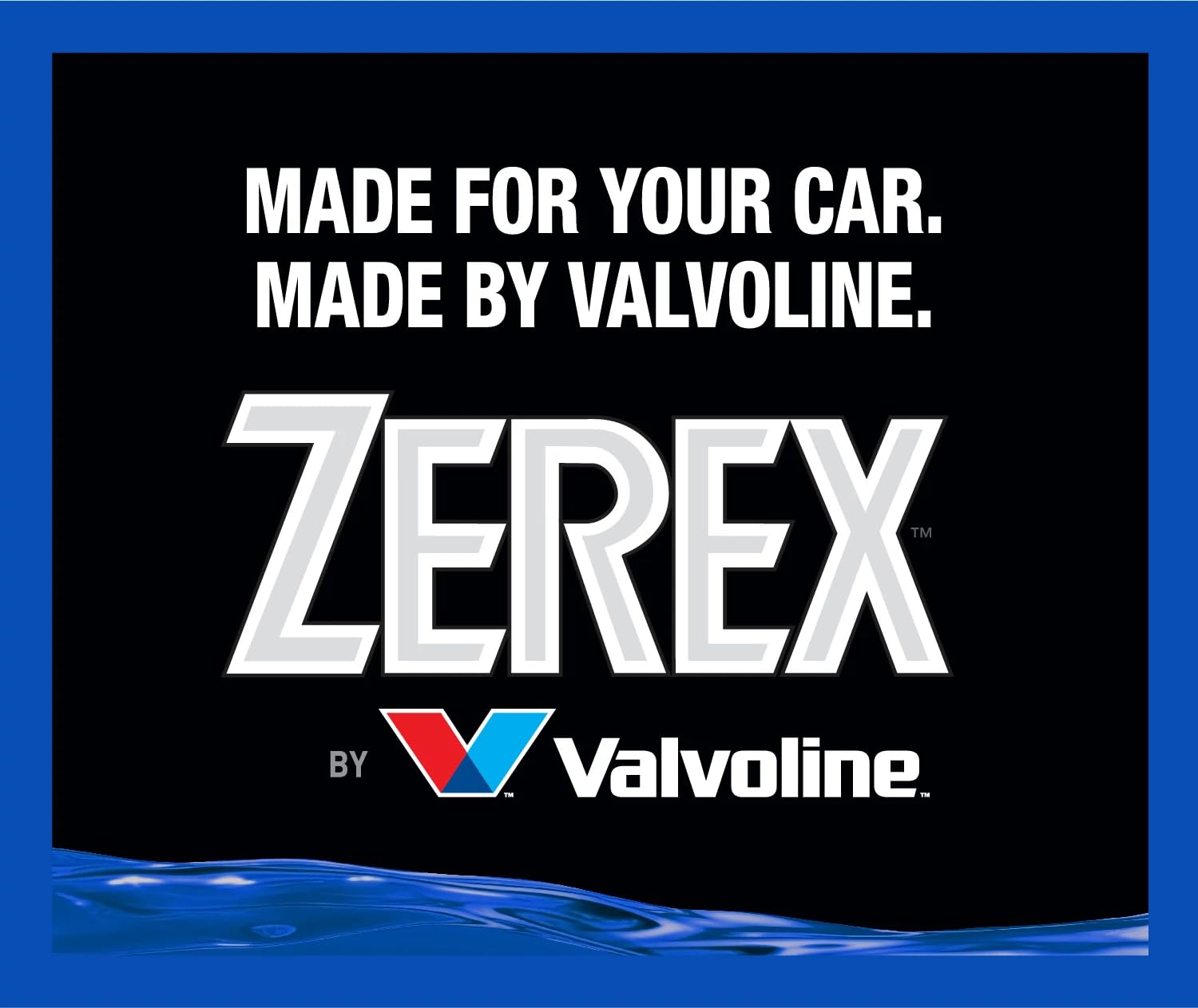Zerex 1 gallon blue antifreeze coolant packaging