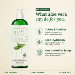 Cooling after sun hydration with aloe vera gel