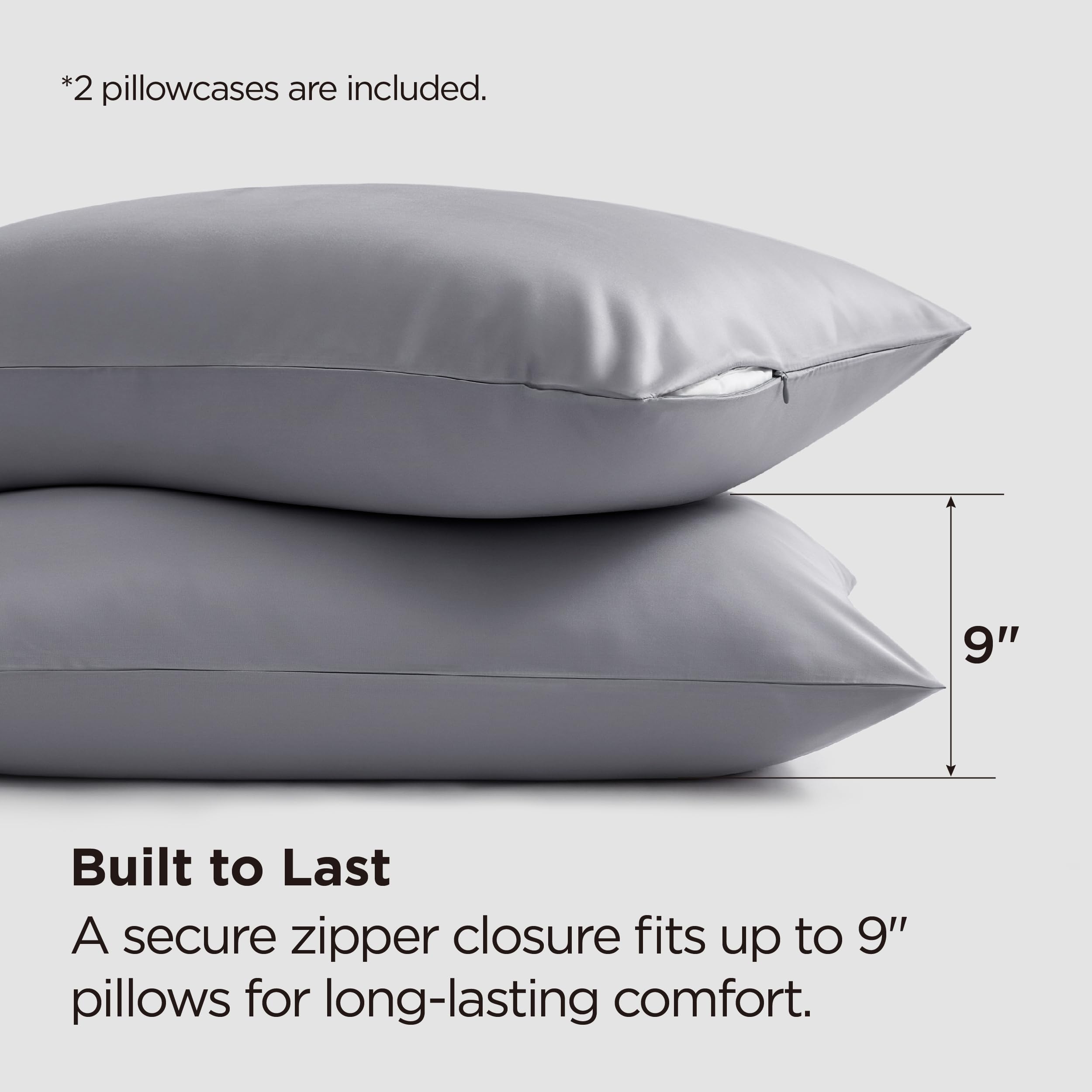cooling pillowcases dark grey queen size 20x30