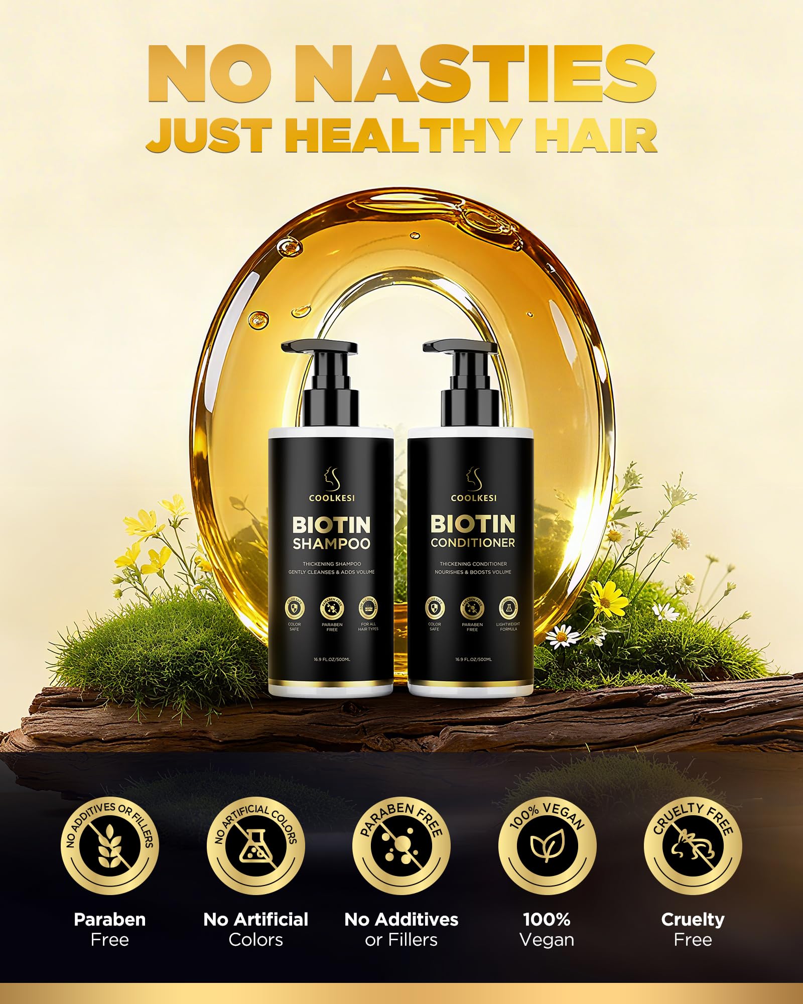 Hydrating hair care duo with squalane argan oil glycerin