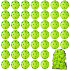 Coopay 50 Pack Baseball Practice Balls green with drawstring bag