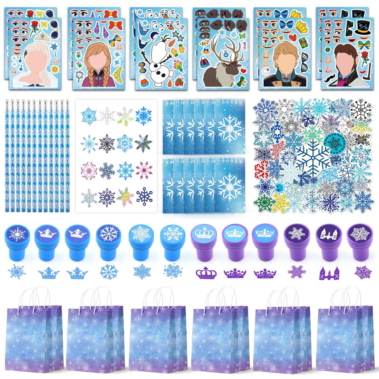 Coosilion Frozen party favors 122 pieces assortment