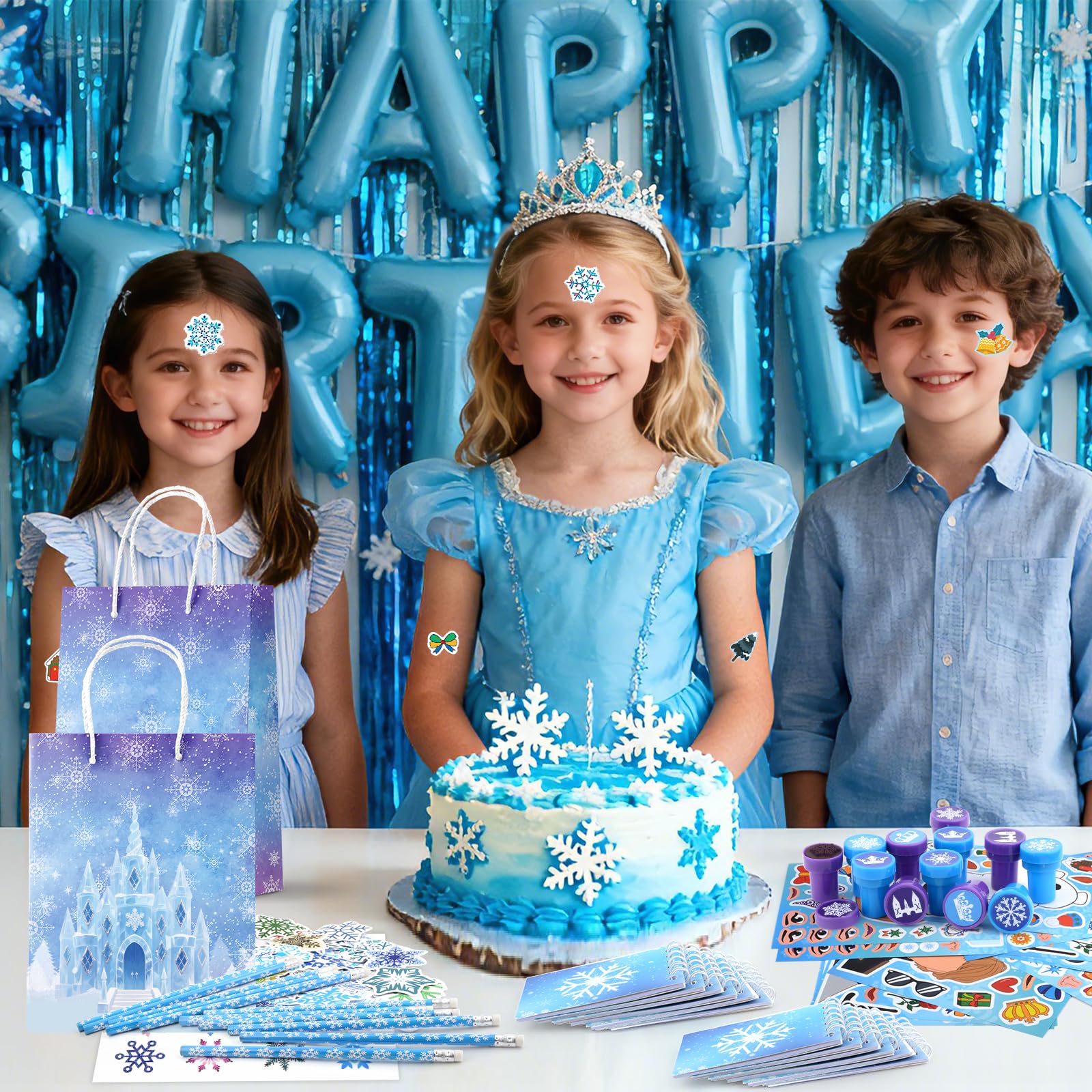Snowflake stickers 62 count included