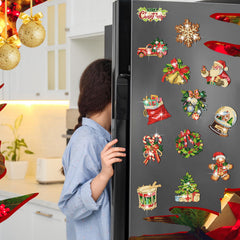 Copkim Christmas Diamond Art Magnet Kit 8 cm 30 pcs on locker