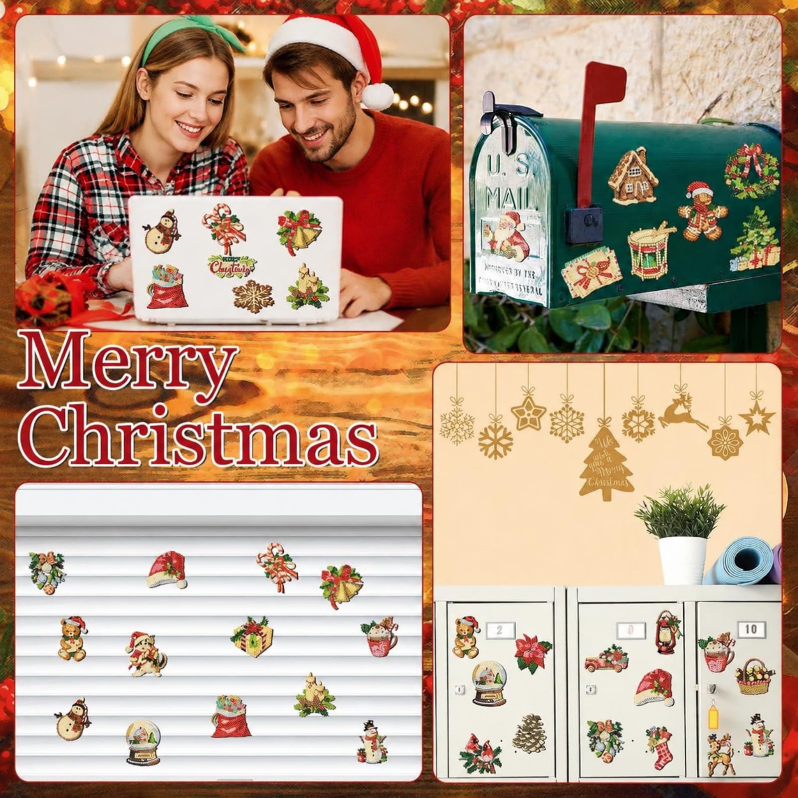 Copkim Christmas Diamond Art Magnet Kit 8 cm 30 pcs art magnets