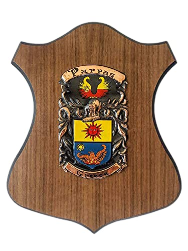 Copper and American Walnut wood plaque with crest
