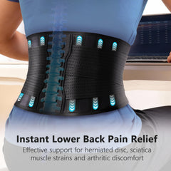 Copper-infused lining detail on back brace
