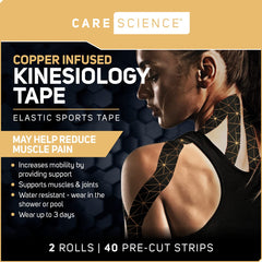 Copper infused kinesiology tape precut strips 2x10 inches