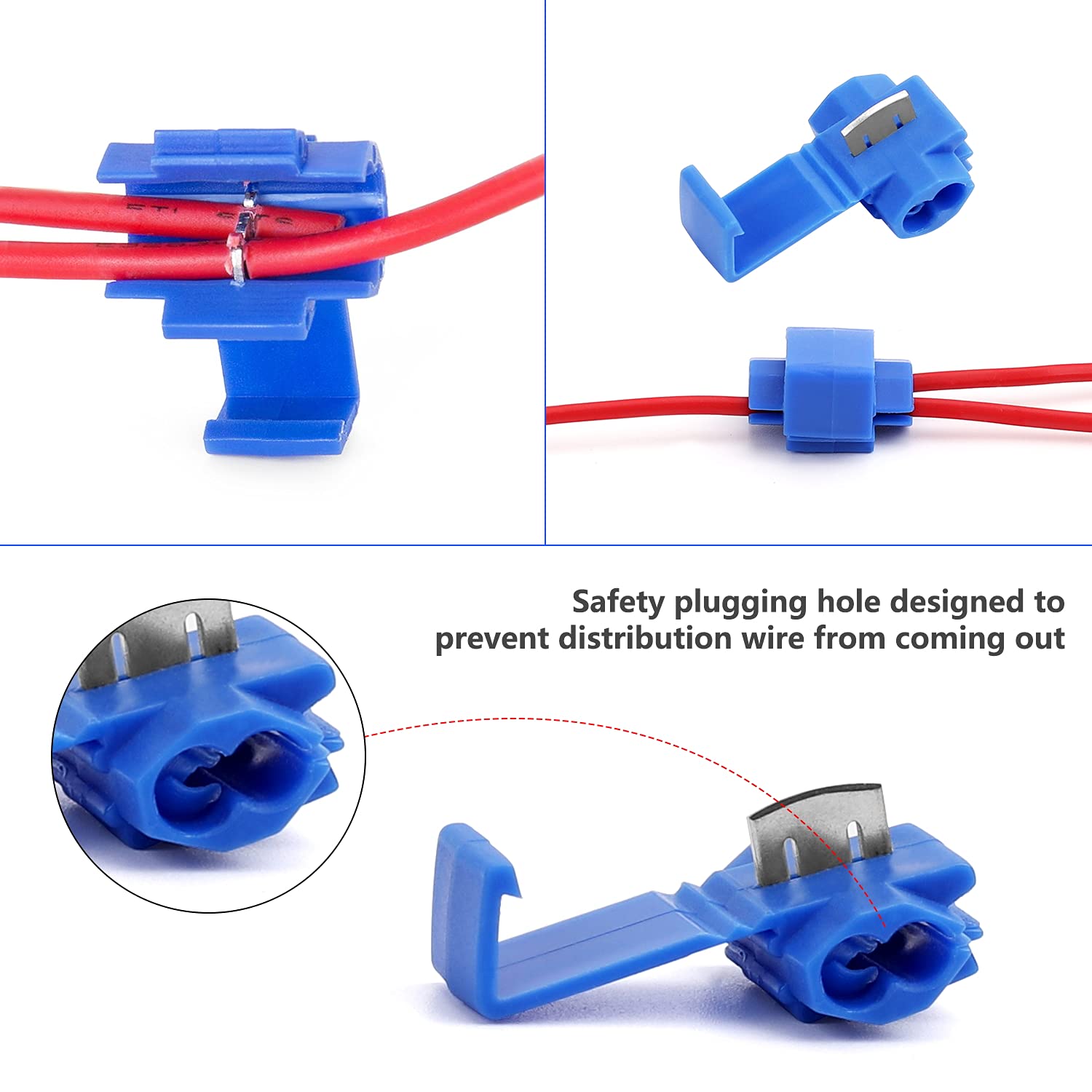 Widely used quick splice connectors for household wiring