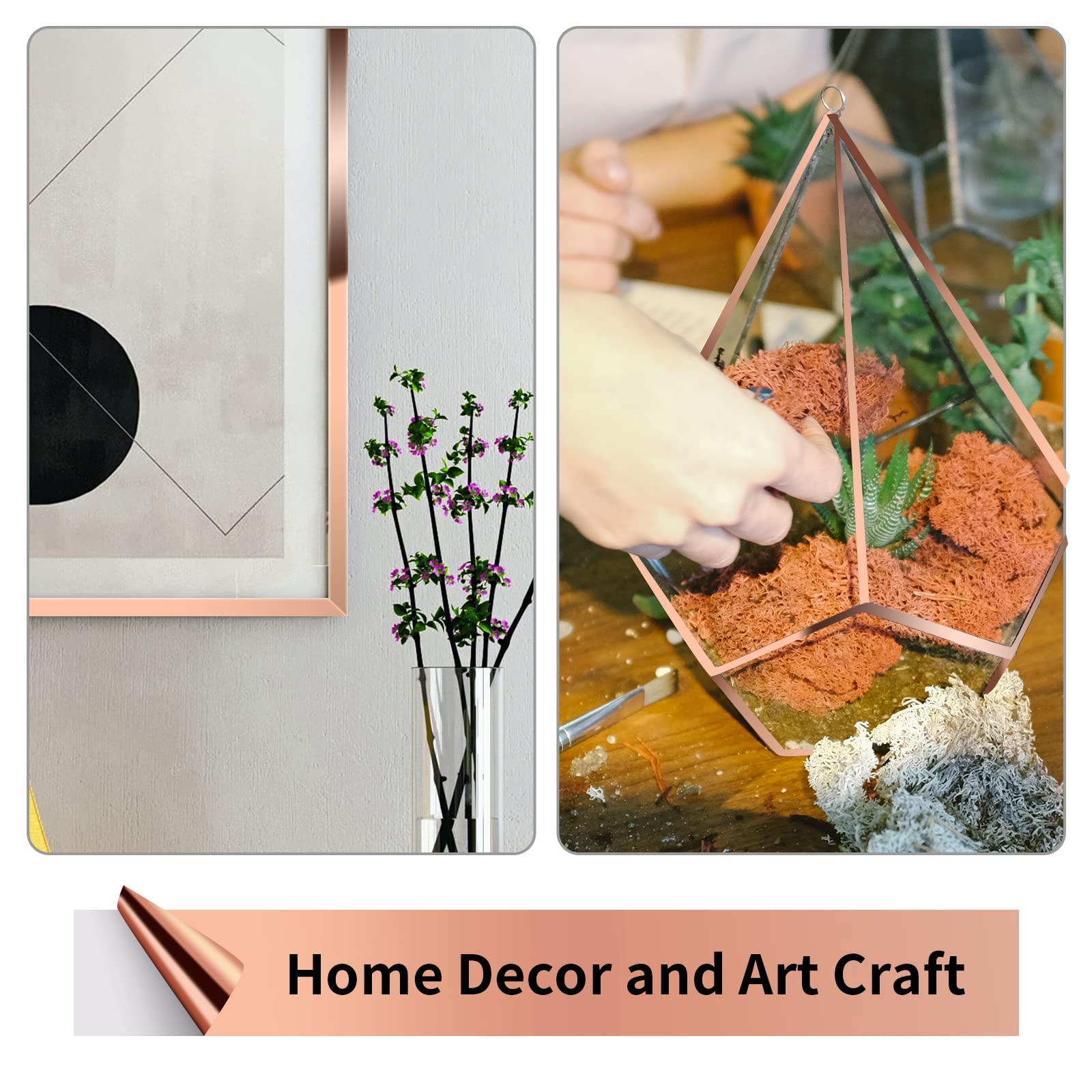 DIY copper tape for decorative crafts and wall art