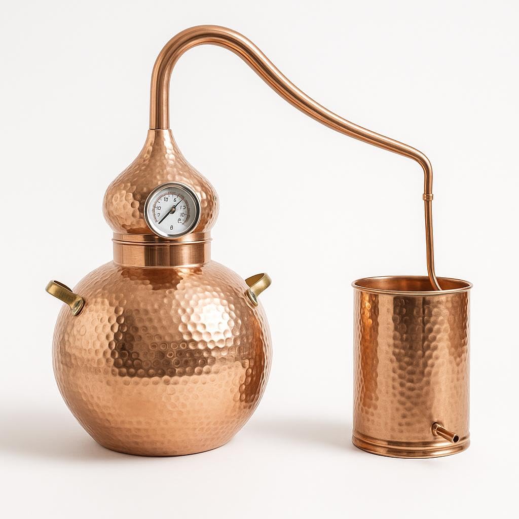 Copperholic alembic still for essential oils distillation 5 L