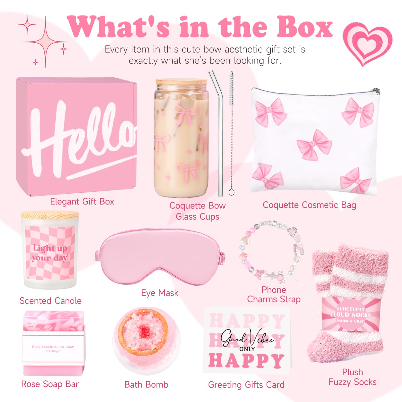 Plush fuzzy socks included in teen girl gift box