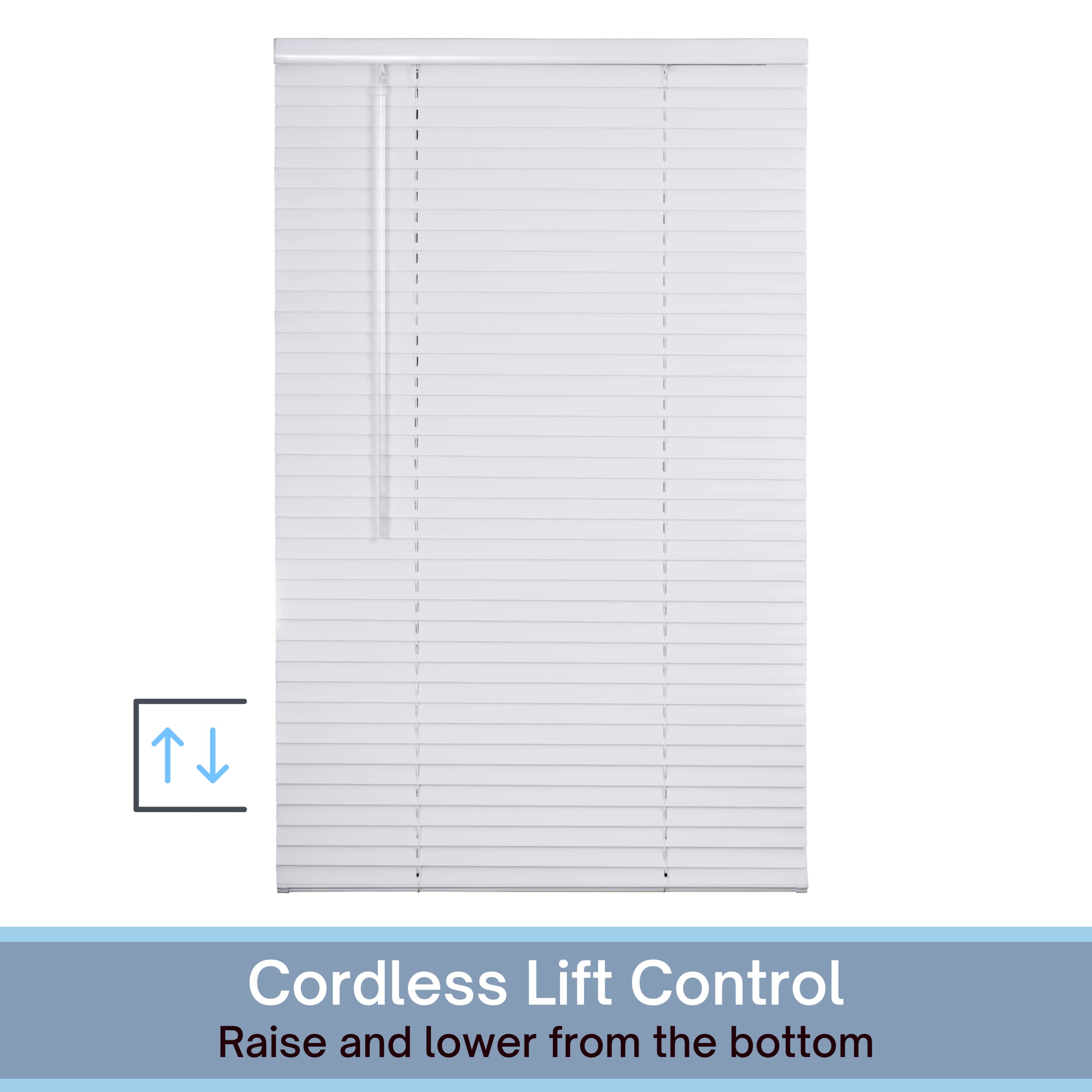 cordless 1-inch aluminum blind for windows