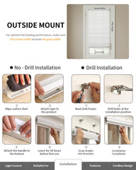 Inside mount and outside mount options for 24x40 shade