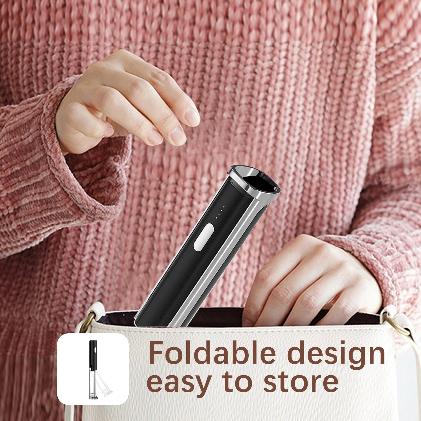 40-inch charging cable and cordless operation black