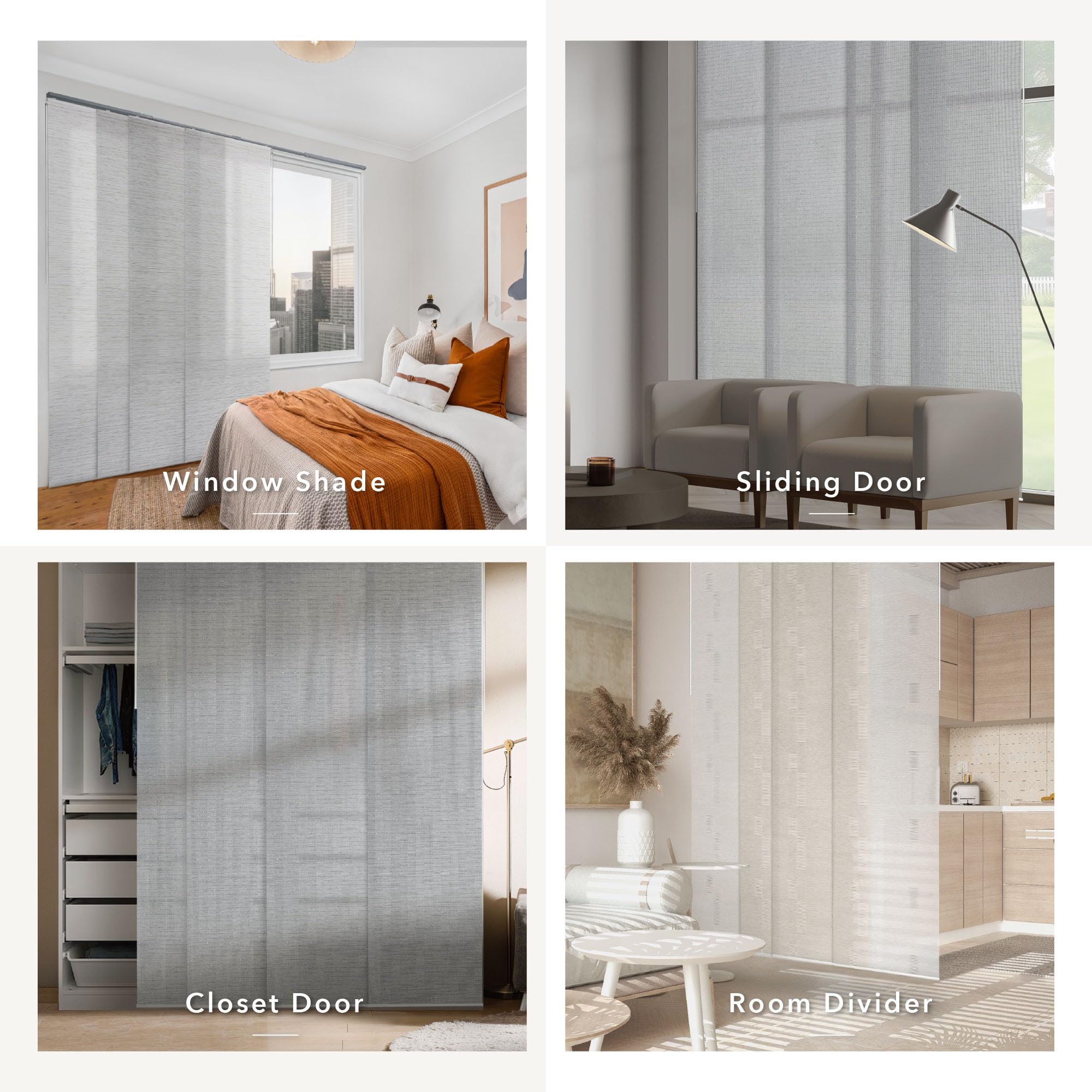 Patio door large window vertical blinds usage