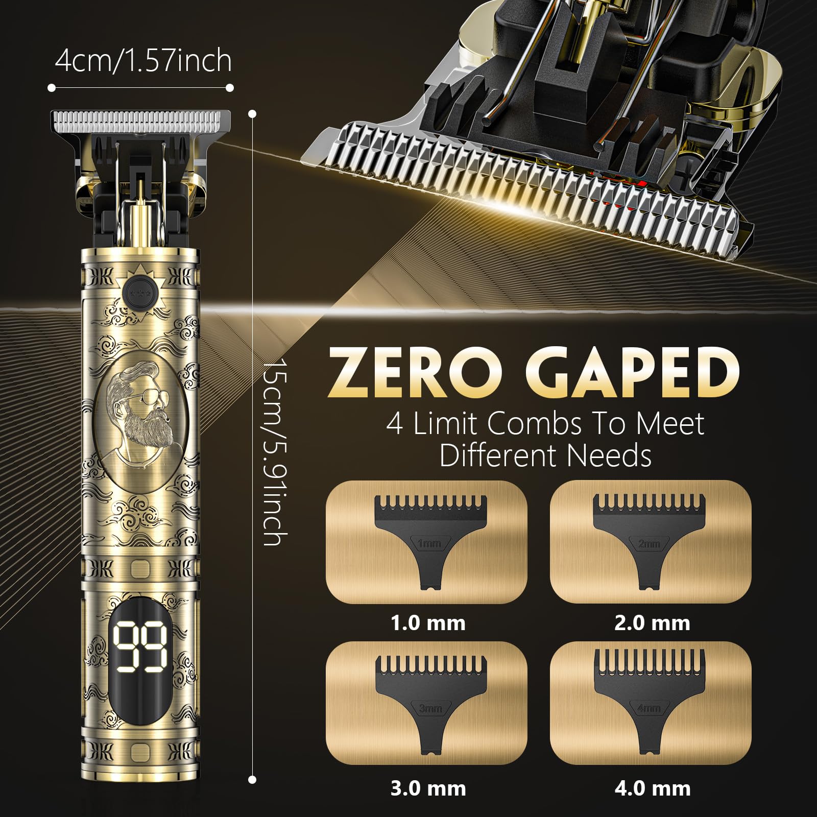 cordless rechargeable edgers for beard and body grooming