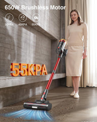 Cordless Vacuum Cleaner 650W power specification label