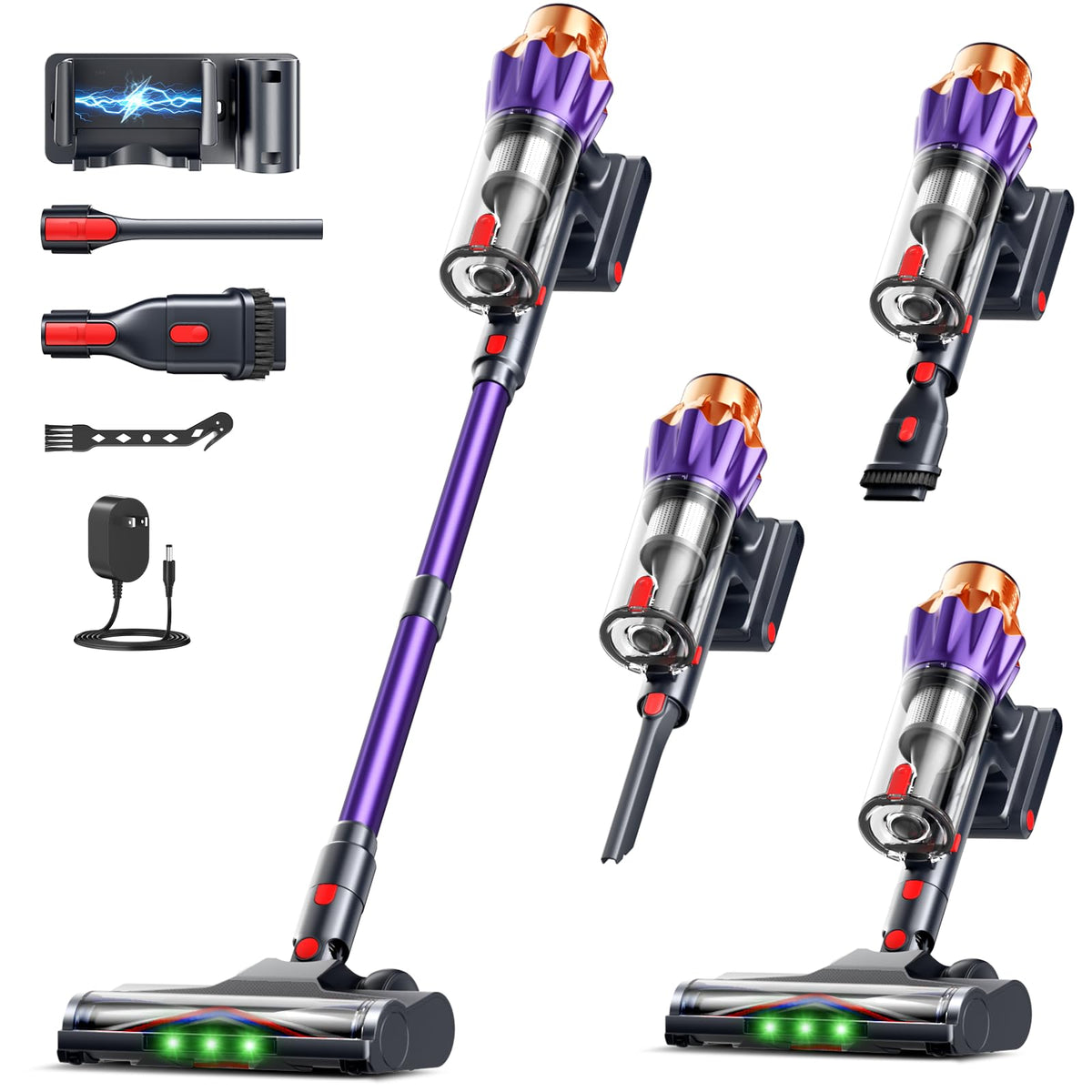 Cordless vacuum cleaner for home compact design