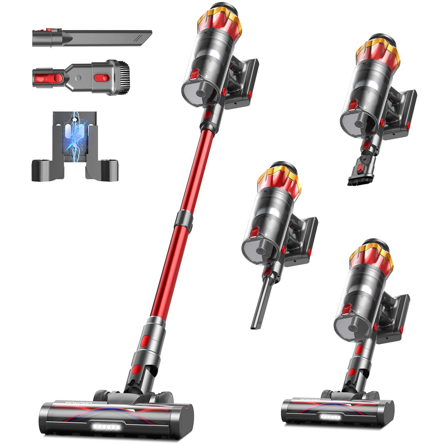 Charging with MOHOMO power adapter for cordless vacuum