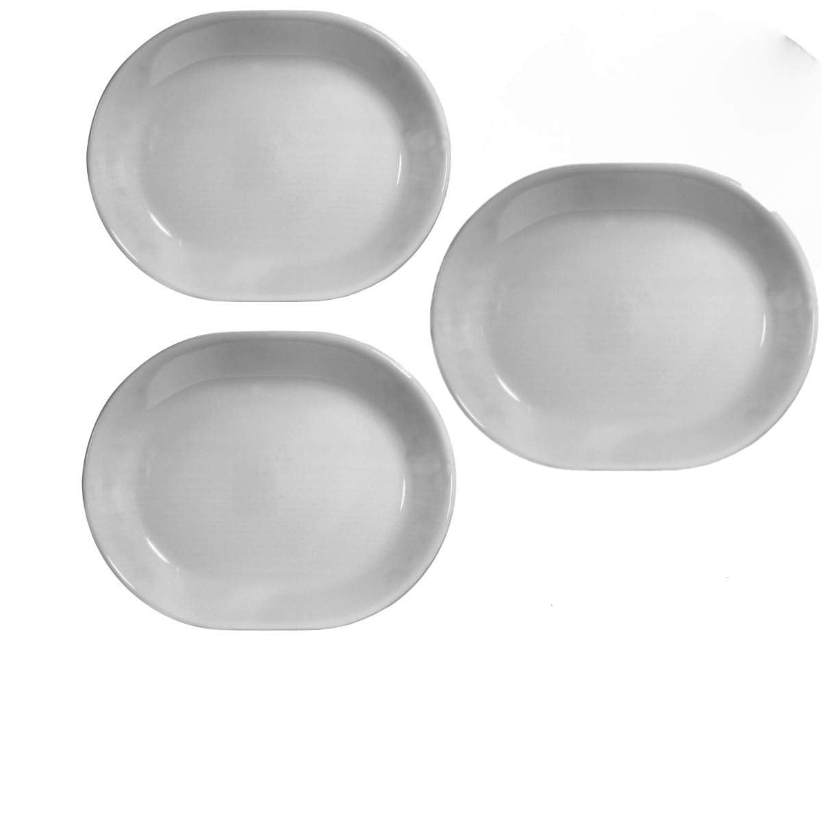 Corelle Livingware 12-1/4-inch Serving Platter Winter Frost White 3-pack