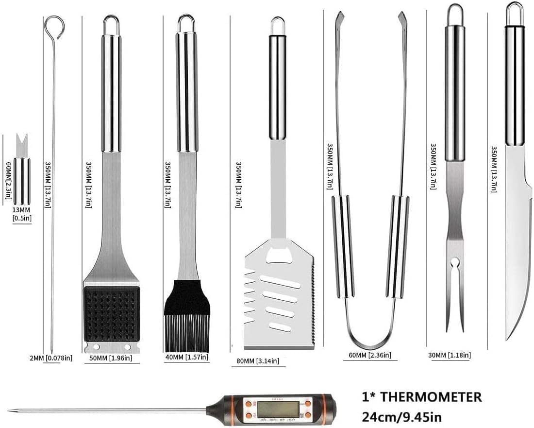 Corn needles and skewers in barbecue set