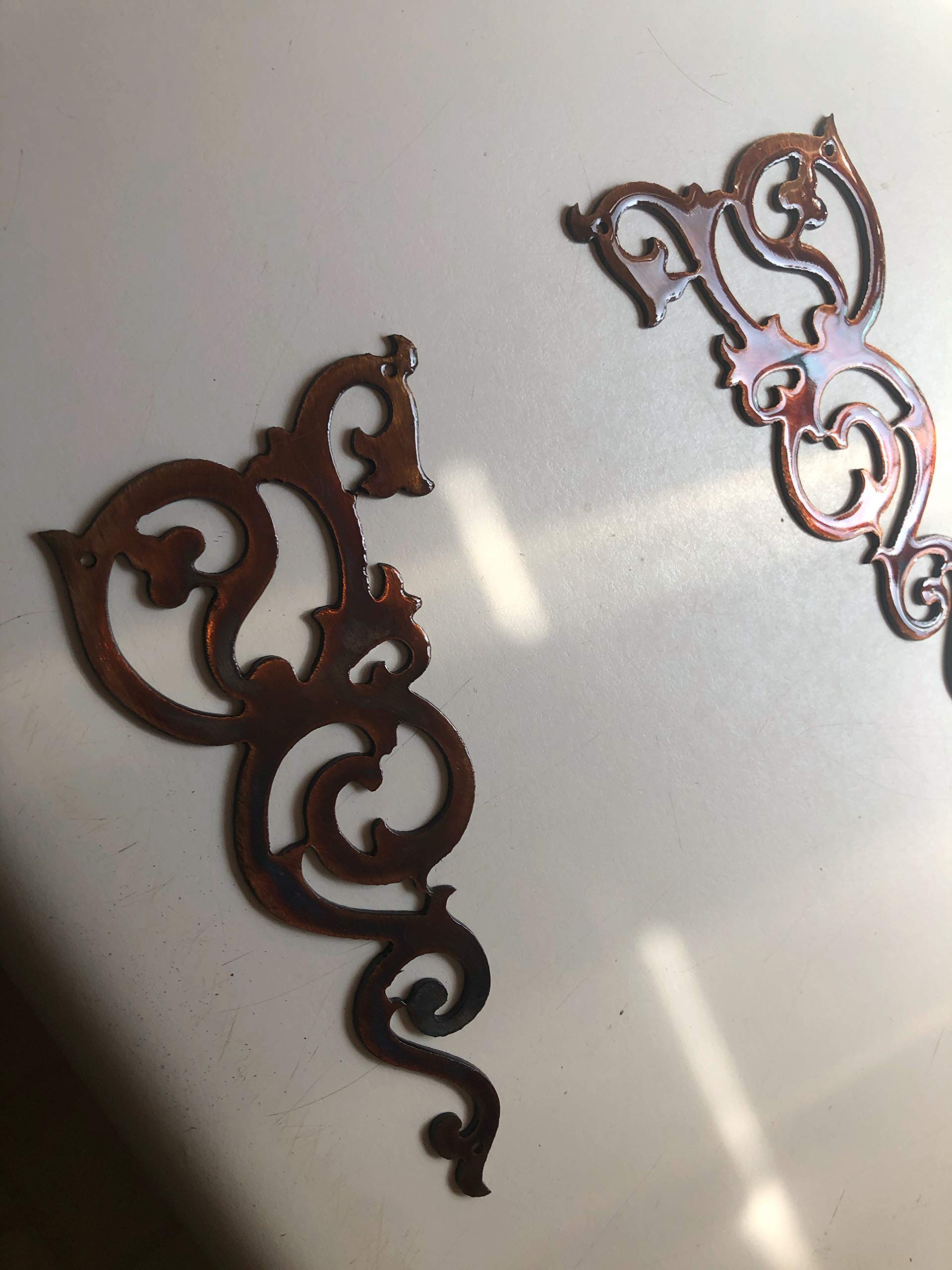 Small Decorative Scroll Corner Accents metal wall art medium size image 4
