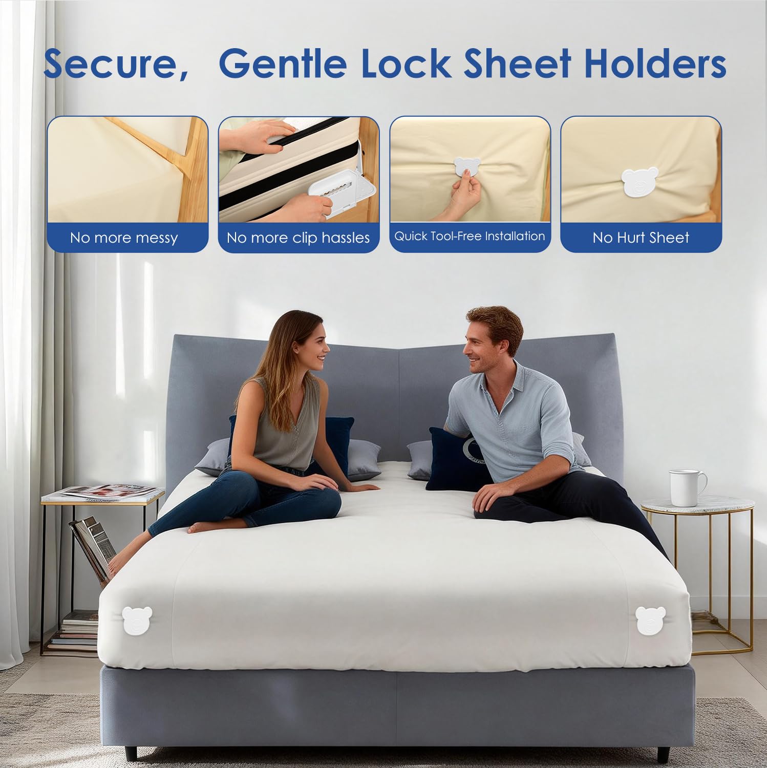 Compatible with various sheet styles and bedding materials
