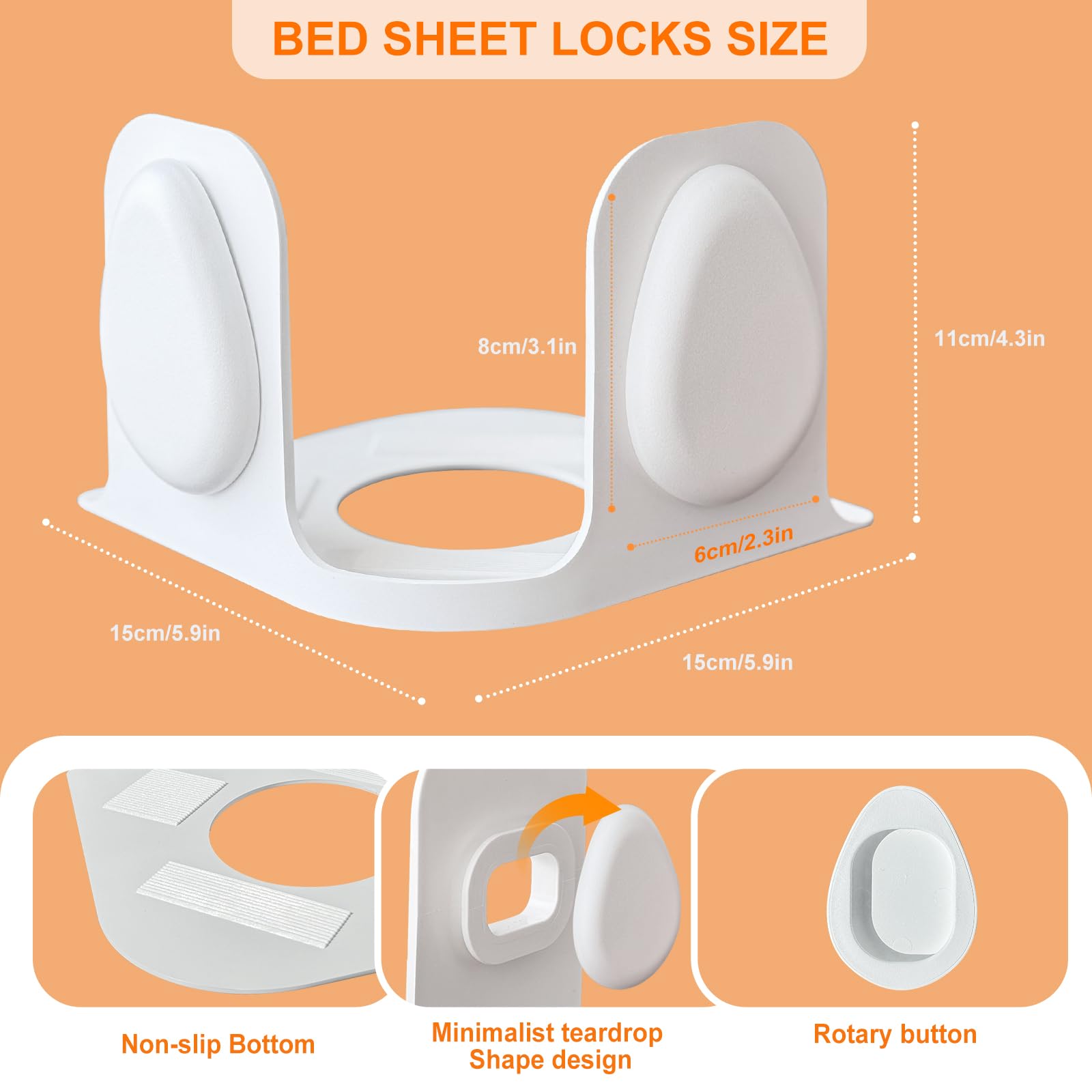 Corner sheet holders twin size with packaging
