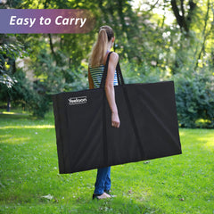 Eight all-weather bean bags included