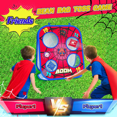 Spider themed carry bag for portable bean bag toss game