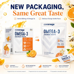 Coromega 30 Squeeze Packets packaging front view