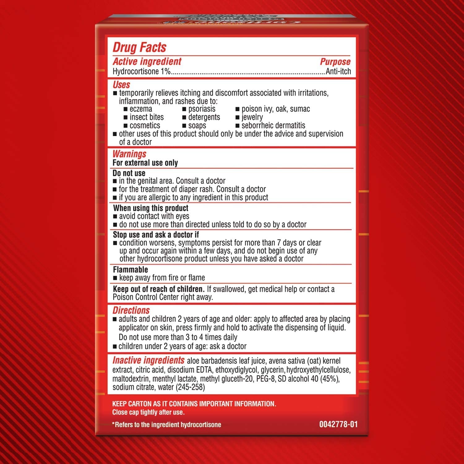 Cortizone-10 Easy Relief Applicator Anti-Itch Liquid 1.25 oz packaging