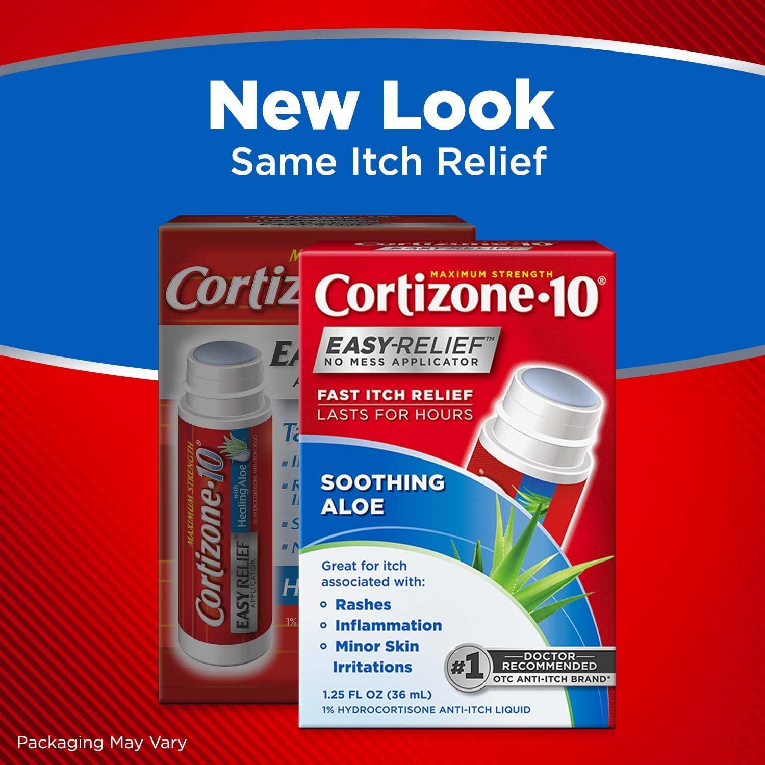 CHATTEM Cortizone-10 Easy Relief Applicator Anti-Itch Liquid 1.25 oz side packaging