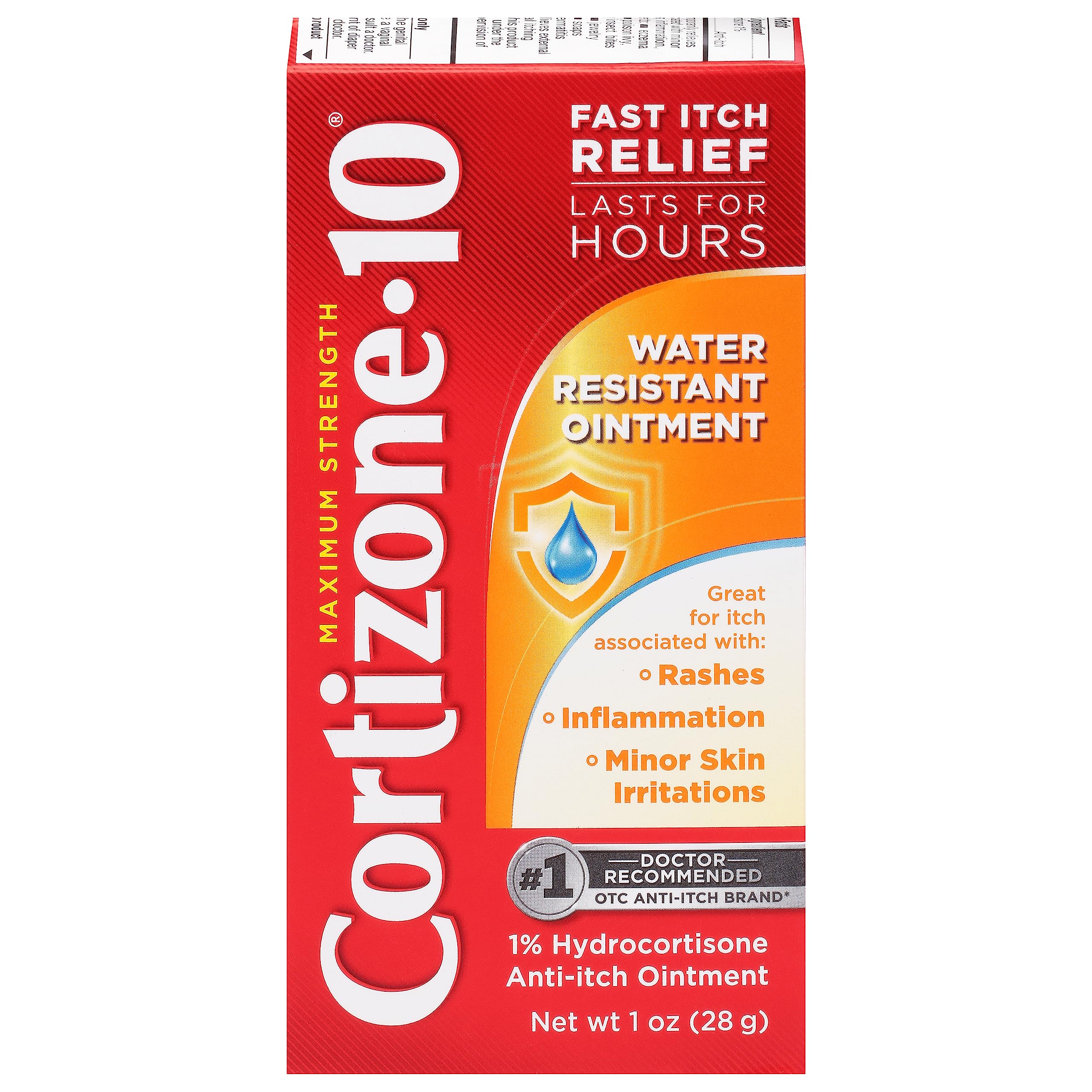 Cortizone-10 water resistant anti itch ointment 1 ounce tube